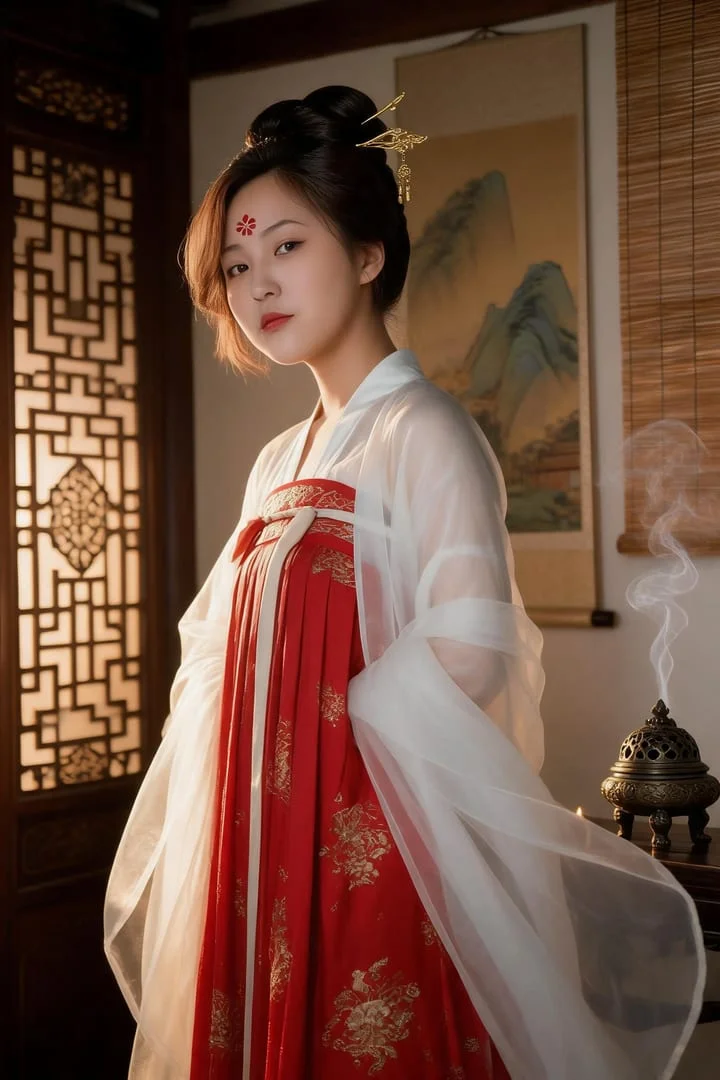 一张照片穿越回唐朝！！汉服变装绝了 修图后