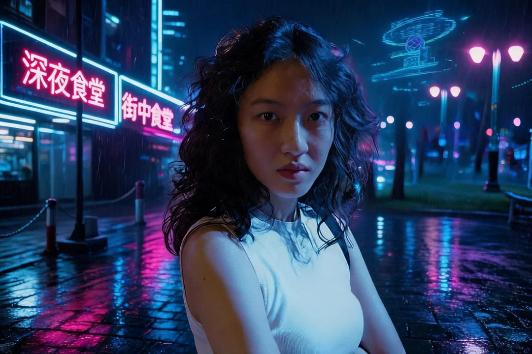 赛博朋克2077女主角既视感！！这个指令太酷了 修图后